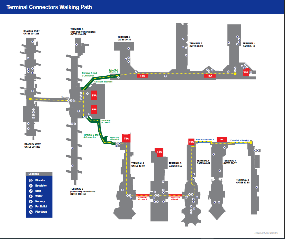 Walk path to terminals